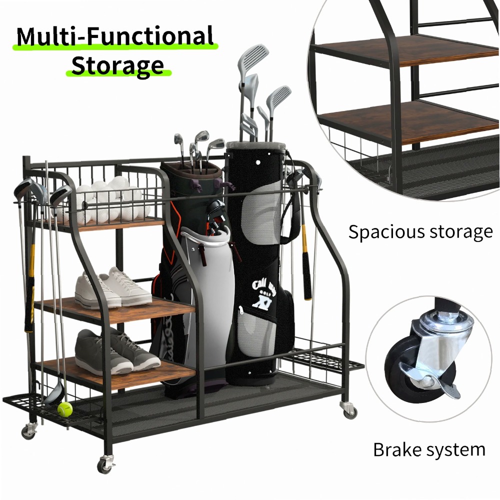Rak Tas Golf Mobile Beroda, Pe - Sports Equipment Bag With Wheels ulasan dan harga